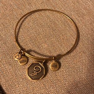 Alex & Ani Rafaelian Gold Bracelet Initial Z
